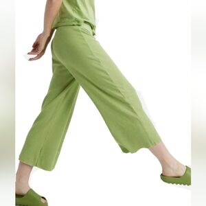 MATE the label thermal organic cotton lounge wide leg crop Amber pants sz 3X